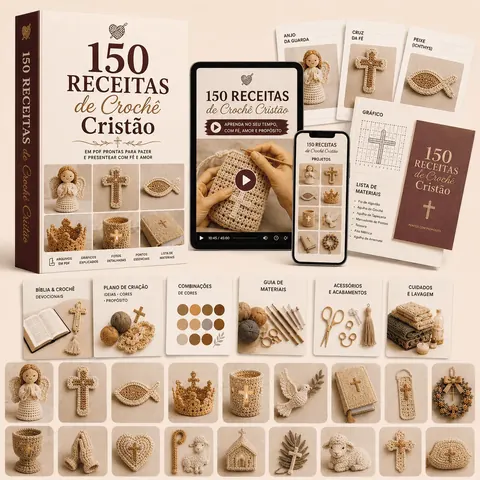 Tudo o que vem no Plano Completo: as 150 receitas, os gráficos, a lista de materiais, os guias e os bônus