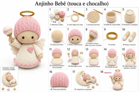 Receita passo a passo de anjinho bebê